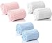 2 X Pair of 100% Pure Cotton Cellular Baby Blanket for Pram Cot Bed Moses Basket Crib in Blue Pink or White (2 x Pink)