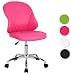 Produktbild SixBros. Rollhocker Arbeitshocker Hocker Bürostuhl Pink - H-2421/1987
