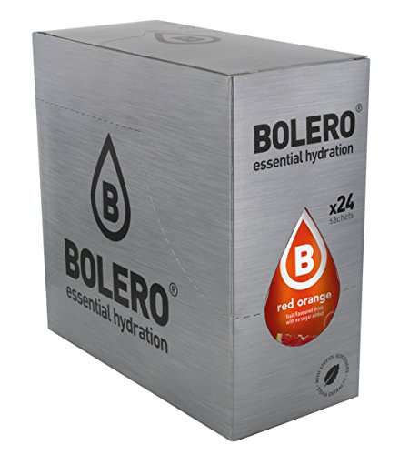 Bolero Bebida Instantánea sin Azúcar, Sabor Naranja Roja - Paquete de 24 x 9 gr - Total: 216 gr