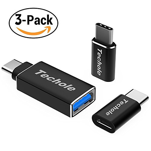 Book's Cover ofAdaptateur USB C Techole Lot de 3 Adaptateur USB C vers Micro USB 2  USB C vers USB A 31  1 OTG Connecteur en Alliage daluminium USB C pour MacBookSamsung S8 Nexus 5x Nexus 6P etc