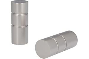 Sento Metall Gardinenstangen Zubehör für Ø 25 mm in Chrom Matt, 2x Endstücke Ilusion