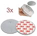 Produktbild 3er Set Magnetbefestigung als Zubehör für ABUS Rauchmelder und Hitzewarnmelder - RWM50, RWM250, RWM120, RM10, RM15, RM20, RM40 - nur für glatte Flächen (nicht für Rauhfaser oder losen Putz)