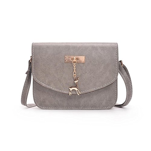 Preisvergleich Produktbild URSING Taschen Damen Schöne Handtasche Schultertasche Umhängetasche Messenger Bag Geldbörse Attractive Crossbody Kuriertaschen Citytasche Shopper Ledertasche Abendtaschen (Grau)