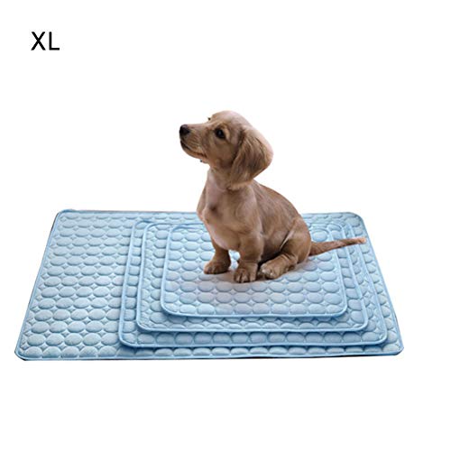 Neborn Pet Pad - Tappetino rinfrescante Estivo per Cane, in Seta Fredda, Impermeabile, Colore: Blu