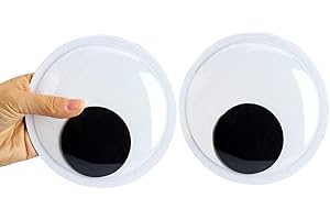 YUEXNKO Selbstklebende Wackelaugen,150MM Selbstklebend Wackelaugen Groß,Wackelaugen Selbstklebend,Kunststoff Augen zum Basteln,Kulleraugen Selbstklebend Aufkleber für DIY Scrapbooking Handwerk (15CM)