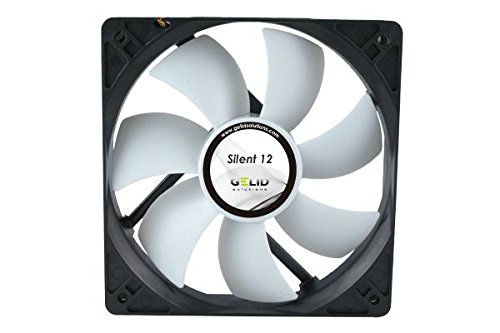 GELID Solutions Silent 12 de 4 pines de 120mm para la carcasa estándar | Operación silenciosa | Aspas del ventilador optimizadas