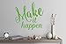 Produktbild Wandaufkleber Wall Sticker quotes 24"x24" Make It Happen Success Goal Positive Live Life Wall Decal Sticker Art Mural Home Decor Quote