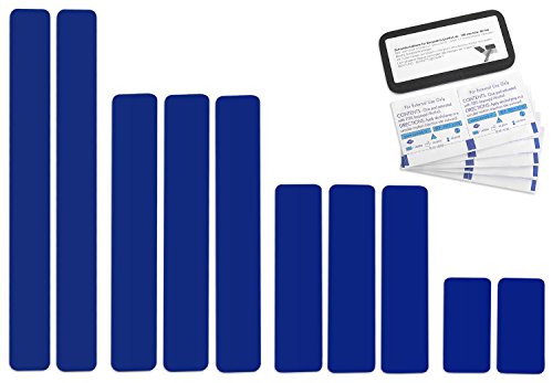 Preisvergleich Produktbild Selbstklebende Planenreparatur Tapes / 10 teilig / Easy Patch Comfort 50mm / Für Zelte, Planen uvm. / Ultramarineblau RAL 5002