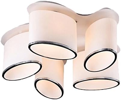 Modern Simplicity Energy Saving Led Ceiling Light Spray Paint Glass Shade Flush Mount , 5 Lights