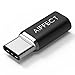 Produktbild AIFFECT 2 Pack USB Micro auf USB C Adapter Konverter 2.0 bis 3.0 - Schwarz