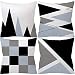 Produktbild HEVÜY 45X45 cm Kissenbezug Goldsamt Kissenhülle Quadrat Couch Kissen Zierkissenbezug Home Decor Weich Schwarze und weiße Linien Seitenschläferkissen Bettwäsche