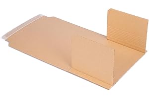 verpacking 100 x emballage livre 24,5 x 16,5 x 2 Ã 7 cm A5+ étui d'expédition fermeture adhésive, brun - BV 2 Carton d'expédition de livres, carton d'expédition
