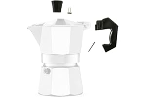 MONDO IDEA Piezas de repuesto Moka Mango de repuesto para cafetera 1/2/3/6/9 tazas (1 taza) Negro