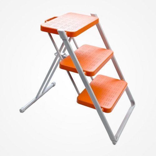 Magis Nuovastep Trittleiter, orange matt Gestell hellgrau H: 60cm