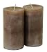 Produktbild Besondere Kerze mit stimmungsvollem Licht / Kristalline & Marmorierte Trendkerze (Safe Candle) - Stein - Höhe 13cm / Ø 7cm - 2 Stück - Lange Brenndauer - Selbstverlöschende Sicherheitskerzen