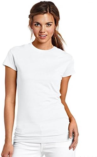 ROCKBERRY Ladies Cotton T Shirt Casual Premium Soft Women’s Tee Shirt(18, White)