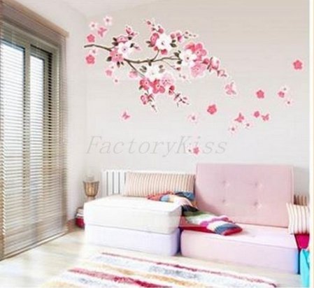 Preisvergleich Produktbild Wandaufkleber / Wandtattoo, Wanddekoration Sakura Flower