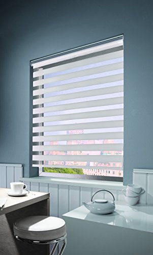 mydeco® 140×160 cm [BxH] in weiß – Doppelrollo ohne bohren, Duorollo – Klemmfix Rollo incl. Klemmträgerr – Sonnenschutz, Sichtschutz für Fenster - 4