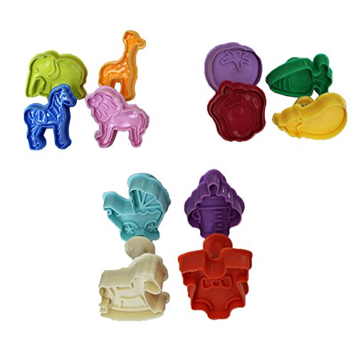 28 teiliges Plastik Keks Ausstechformen Set mit Auswerfer von Kurtzy TM - 3