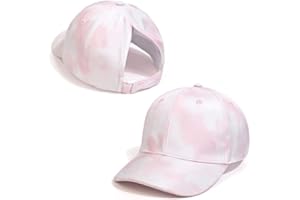 Apooke Chapeau De Soleil pour Enfants Casquette De Baseball à Larges Bords avec Trou pour Queue De Cheval Toddler Girls Sun-Proof Peak-Cap 3-6T High Bun Ponycap Kids Baseball Cap Girls