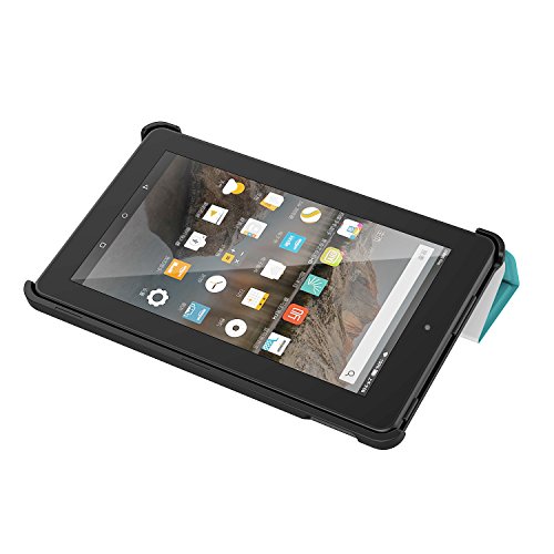 Fire 7 Hülle, JETech Schutzhülle Tasche Case Cover mit Standfunktion für Amazon Fire 7 Tablet (5th Generation – 2015 Modell) (Blau) - 5