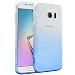 Produktbild Samsung Galaxy S7 Hülle ,Yica Gradient Bunte Klarer Slim Case Kratzfeste Plating TPU Case Schutzhülle Crystal Case Durchsichtig für Samsung Galaxy S7(Blau)