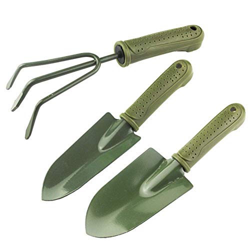 Preisvergleich Produktbild dehong Gartenwerkzeug-Set, 3-teiliges Gartenhandwerkzeug-Geschenkset, Rostschutzschaufel, Rechenhandwerkzeug-Sets Für Frauen WPZL