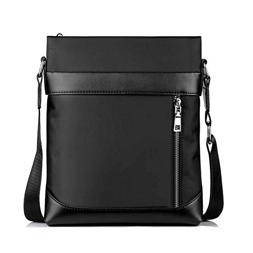 Parnerme Sac Bandoulière pour Hommes,Sacoche Bandoulière en Nylon Sac d'épaule Petit imperméable Sac porté épaule Hommes Sac de Messager Casual Sac Quotidiens de Travail (Noir)