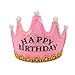 Produktbild Nicky Rosa Happy Birthday Krone mit LED Geburtstag Prinz Prinzessin Haarreif Kopfschmuck Leuchtend Geburtstagsfeier Party Königskrone für Kinder Erwachsene