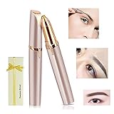 Eyebrows Hair Remover Razor Shaver with Light Electric Facial Hair Removal Pen Portable Painless Trimmer for Women(Batteries not Included)