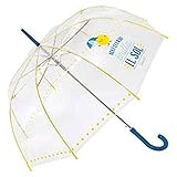 Forma burbuja Paraguas largo transparente Mr.Wonderful Azul
