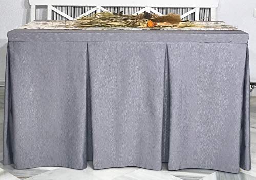 INUSUAL Ropa de Camilla Rectangular Primavera Verano Modelo Elvira 120X70X72 y a Medida (Gris PERLA2)