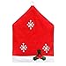 Produktbild Weihnachtsmann Red Hat Sets Vlies Schneeflocke Stuhlhussen Mode Geschenk Weihnachten Liefert 50 * 65 cm (19,68 * 25,59 Zoll)