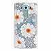Produktbild MUTOUREN Handyhülle für LG V10 TPU Silikon Case Cover Durchsichtig Schutzhülle Tasche Etui Bumper Ultradünne Weich Kratzfeste Soßdämpfende Silikontasche Hülle Weiß - Chrysantheme Rose