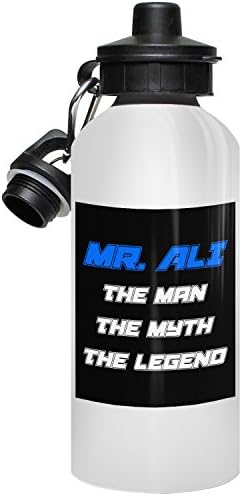 Winfitz Mr. Ali Water Bottle, Personalised Gift, The Man the Myth The Legend - Blue