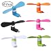 Produktbild Swallowzy Mini Ventilator USB C Telefon Fan, Klein Tragbar Kühler Lüfter Handy Fan mit Zwei Blätter für Galaxy S9 +/S9 S8 plus/S8 Note und andere Type C Android Smartphone, 6 Pack
