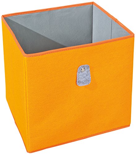 Interlink 99200301 Widdy - Caja de almacenaje (Seda Naranja/Gris 32 x 32 x 31 cm