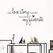 Produktbild Wandaufkleber Schlafzimmer Art Saying Lettering Sticker Wall Decoration Art Every Love Story Is Beautiful But Ours Is My Favorite