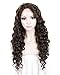 Imstyle® Extra Long Afro Kinky Curly Lace Wigs Natural Brown Synthetic Lace Front Wig Natural Looking Drag Queen Wigs