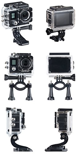 Somikon Einsteiger-4K-Action-Cam mit 2 Displays, Full HD bei 60 B./Sek., IP68 - 4