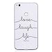 Produktbild P8 Lite 2017 Hülle, Huawei P8 Lite 2017 Hülle, Anlike für Huawei P8 Lite 2017 (5.2 Zoll) Case / Handy Hülle / Schutzhülle / Handytasche / Cover / TPU Silikon Handy Tasche {Durchsichtig Muster Serie} - Love laugh life