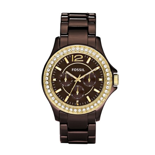 Fossil Ladies Brown Ceramic Analogue Watch - Ce1044