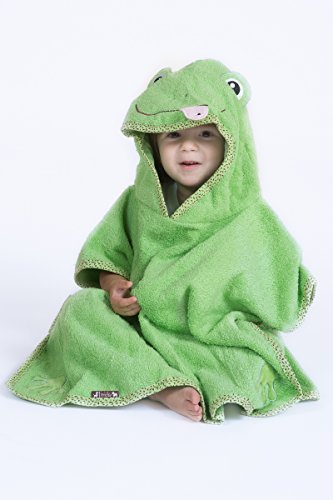 Frog Character Poncho Towel with Hood 50.8 X 63.5 cm, by Frenchie Mini Couture