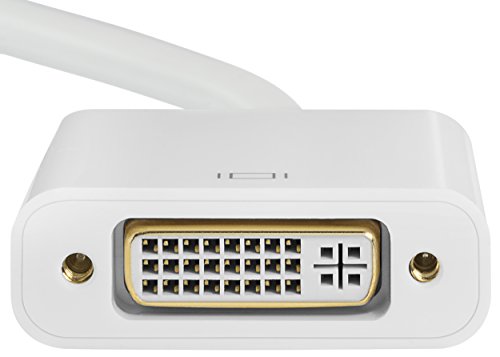 mumbi Mini DisplayPort DVI-I (Dual Link) Adapter Kabel – von Mini DisplayPort auf DVI 24+5 – vergoldete Kontakte – Adapterkabel 10cm weiss - 5