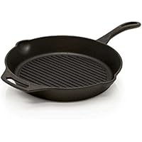 Petromax Grillpfanne, Steakpfanne, Gusspfanne, Feuerpfanne mit Rillen im Boden