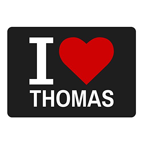 Preisvergleich Produktbild Mousepad Classic I Love Thomas schwarz