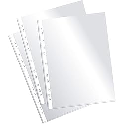 Plus Office EH303A-8/FC - Fundas multitaladro folio-cristal, 90 micras, 100 unidades, transparente