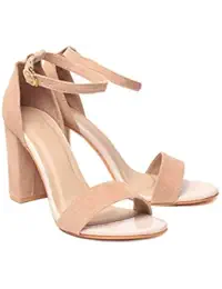 Shoe Lab Women Light Beige Block Heel