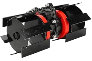 MUMUSUKI Rueda Universal de Deshierbe de Hierro y Aluminio de 9 Dientes para Cortacésped de 10cm de Diámetro, Accesorio Escarificador de Cultivador, con Fácil Instalación (26mm)