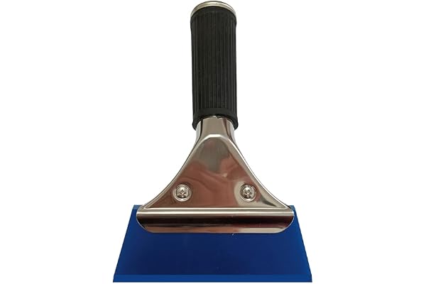 Squeegee, Squeegee, Fönsterskrapa, Bilduschsqueegee, Liten för Bilfönsterrengöring, Badrum, Kök, Rengöringsverktyg, 5 Tum (Stålblå)